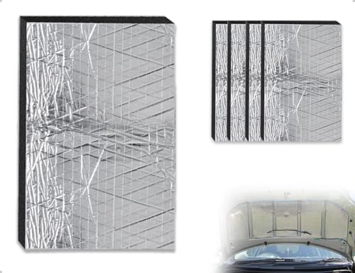 AOYEGIC 4 Stück Alubutyl Auto Dämmmatte,Selbstklebende Schallschutzmatte,Alubutyl Auto Schutzzubehör,für Familie,Wasserdicht,Schalldämmung