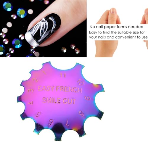Domary Manicure Fácil Francês Sorriso Linha Corte Trimmer Ferramenta Modelo de Arte do Prego