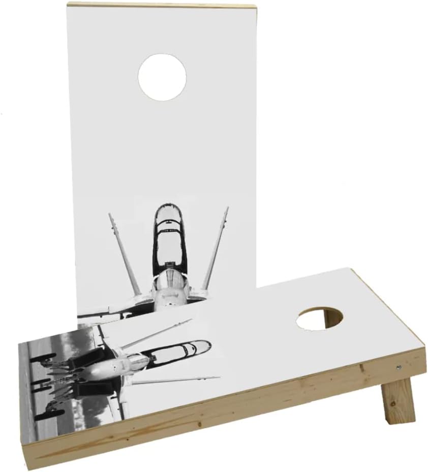 F-18 Hornet Fighter Jet Custom Cornhole Board Game Set