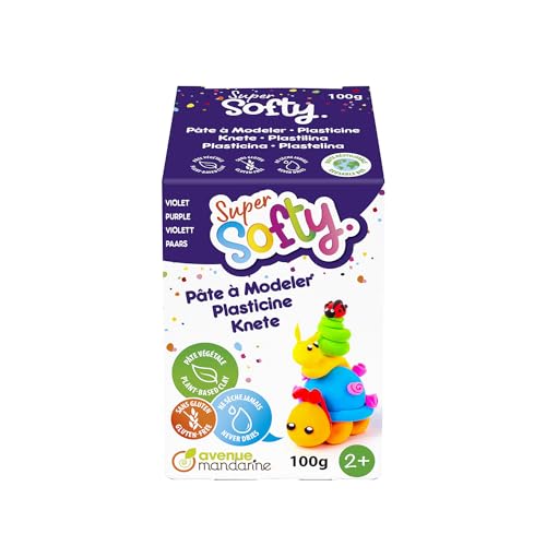 Avenue Mandarine SO0880100900C – Caja de 100 g de pasta de modelar – SuperSofty a partir de 2 años – Violeta