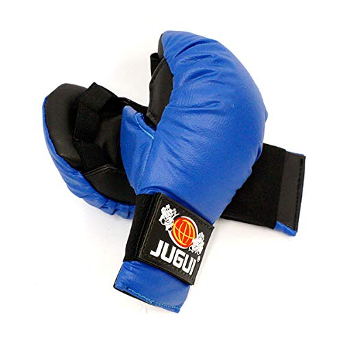 Luva Karate Jugui - Adulto e Infantil - Jugui (Infantil - Até 1,30m de altura, Azul)