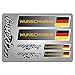 4er Set Aufkleber mit Fahne Flagge und wahlweise Name Sticker für Auto Fahrrad Motorrad Roller Helm im Rallye Racing Design R156 (10 Deutschland, Mit Wunschname)