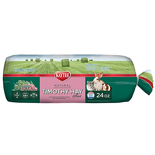Image of Kaytee All Natural Timothy Hay Plus Carrots for Guinea Pig & Rabbit | Digestive support. Guinea pig hay with carrots. Rabbit hay, long-strand, non GMO