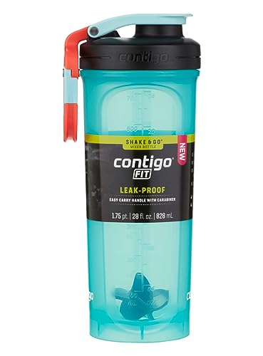 Contigo Shake And Go Fit Shaker Bottle: Ultimate Leak-Proof Fitness Companion 9 Contigo 2164970 Shake N Go Fit 2.0 28Oz Blue