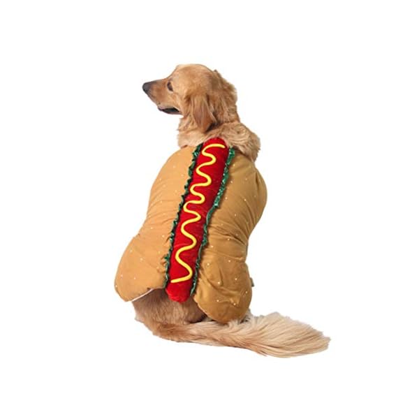 Baluue hot dog costume- pet warm costume, funny pet dog cat clothes for halloween christmas dress up