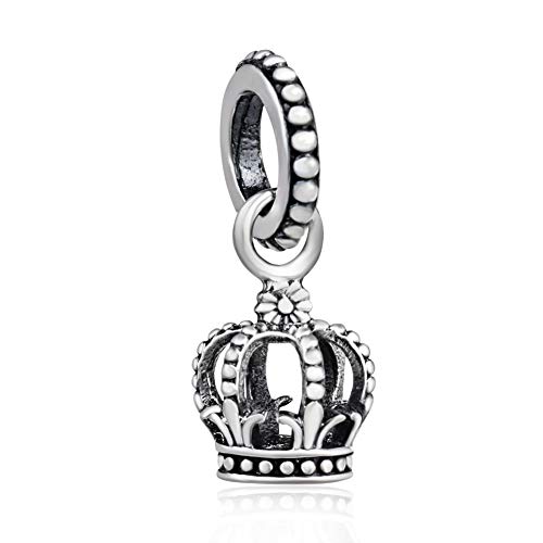Soulbead Noble Splendor Crown Charm Genuine 925 Sterling Silver Dangle Bead Fit European Style Bracelet or Necklace by Soulbead