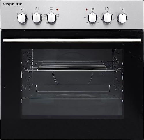 Respekta Einbau-Herdset Edelstahl/Energieeffizienzklasse A / 59 Liter Garraum / 6 Kochstufen/Massekochfeld mit Blitzkochplatte / 3 Beheizungsarten / EB6000SETIXN