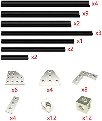 Lysee 3D Printer Parts & Accessories - 3D BLV MGN Cube Printer kit 2020 2040 Aluminum Profile Frame CNC Machining - (Color: X Y Z axis Fixed)