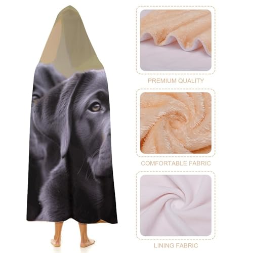 Couverture à capuche labrador idée cadeau originale peluche - 4