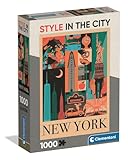 Clementoni – Puzzle 1000 Pièces Style in The City New York – 14 Ans et + – Jeu de société Paysage Urbain Chic – Idée Cadeau