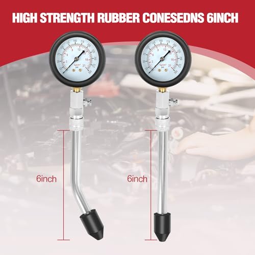 Image of BETOOLL 9pcs Compression Tester with Spark Plug Tester - 300PSI Car and Motorcycle Engine Cylinder Compression Gauge Automotive Tool