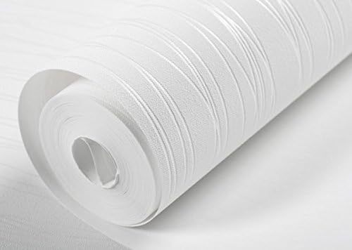 WolTop Silk Self PVC Wall Sticker Wallpaper (60 cm x 300 cm, White)