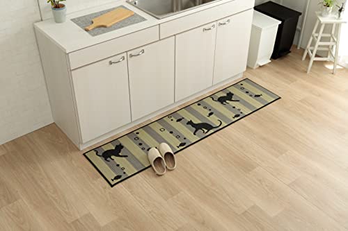 �C�P�q�R ���� �L�b�`�� �}�b�g kitchen mat �����` �e�j���R���� �u���b�N ��43×120cm ���킢�� �L �l�R �˂� �R�ۖh�L���� ���Y ��B�Y ����~�� �J�W���A�� ��1081960015005