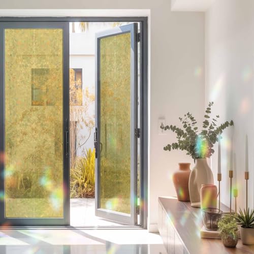 Vinilo adhesivo para ventana color arcoiris en amarillo miniatura 2