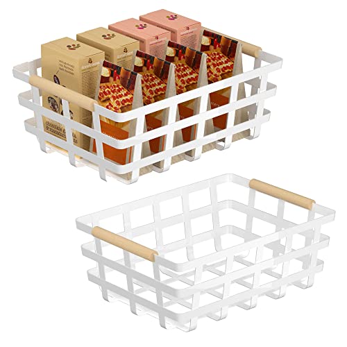 X-Large Farmhouse Wire Metal Baskets Storage Organizer Farmhouse Storage Bin