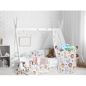 Kids laundry hamperbaby laundry basket animal storage baskets for kids room decornursery hamperbedroomtoy organizercute animal  urban country home decor