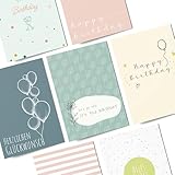 Premium 20er Geburtstagskarten Set - 20 Vielfältige, edle Designs, Umweltfreundlich & Handgemacht, Hochwertiges Recyceltes Papier, Perfekt für Jeden Anlass, Liebevolle Handarbeit, 20 Geburtstagskarten