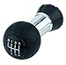 Produktbild L & P Car Design L&P A0260-5 Schalthebel Schaltknauf Schwarz 6 Gang 12mm Knauf PU Leder perforiert Plug Play Ersatzteil für VW Golf 2 II 3 III 4 IV 5 V 6 VI 7 3B B5 3C B6 Polo 6R GTI Look