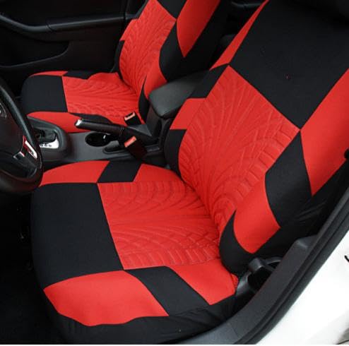 Housse de siège auto polyester rouge compatible airbag pour Suzuki Vitara IV LY