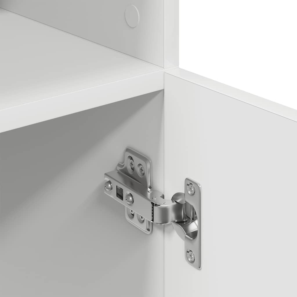 vidaXL Mobile da Cucina Bianco 57x41,5x131,5 cm in Truciolato, Armadio, Armadio dispensa da Cucina, Armadio da credenza da Cucina, Armadio da Cucina