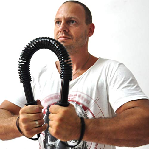 Priority Culture Biegehantel Power Twister Armtrainer Gerät Biegehantel Für Krafttraining Fitness Biegehantel Muskelzuwachs 20-60 Kg (Color : Black-20kg) Cover