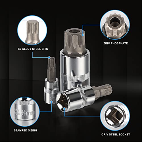CPROSP 10-Piece Multi-Tooth Nut Set 1/2 inch, 1/4 inch, 3/8 inch - Image 4