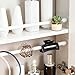 BE-TOOL 4PCS Shower Rod Holders, Tension No Drilling Curtain Holders, Adhesive Shower Retainer Shower Curtain Rod Holder (S)