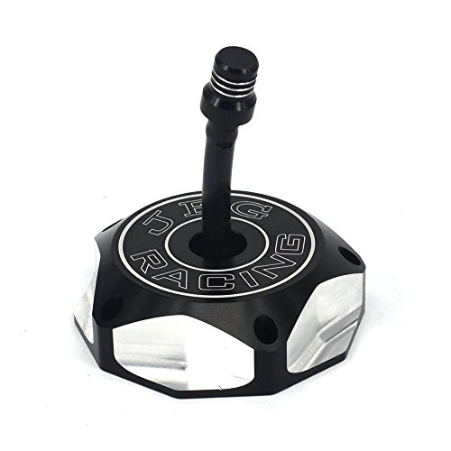 Bouchon de réservoir de carburant de moto CNC en billettes d'aluminium avec reniflard d'aération pour Ya.ma.ha YZ WR Kawasaki KX KLX KFX 85 125 250 450 Suzuki RMZ 250 450 Moteur Dirt Pit Bike - Noir Cover