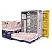 Domiella 4-Pack Crates for Storage, 16x12x6 Storage Crates Plastic Stackable, Folding Crate for Office Home Kitchen Bedroom Bathroom, Gray
