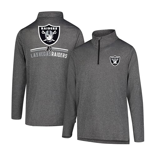 Camiseta NFL de manga larga con cremallera Ultra Game para hombre gris M