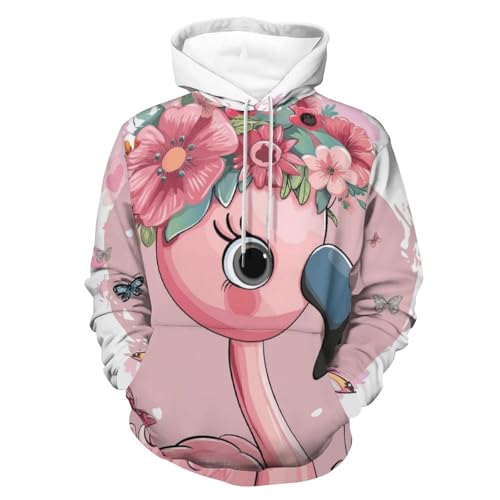 Sweatshirt flamant rose idéal pour les sorties urbaines et soirées d'été