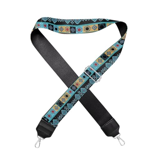 Image of GLENLCWE Aztec Geometry Purse Straps Replacement Boho Mandala Crossbody Adjustable Bag Strap for Purses, Wide Shoulder Strap for Women Guitar Purses