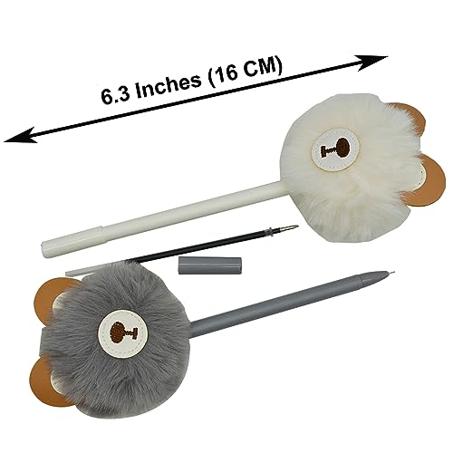 Set 6 Bolígrafos Peluche Oso Negro Punta 0.5 mm miniatura 2