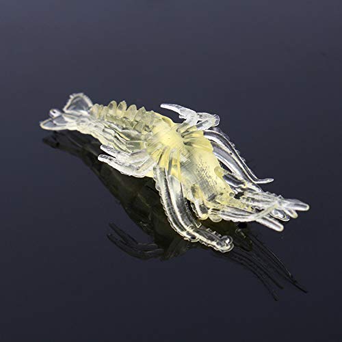 Kit 10 Isca Camarão Silicone 4cm Pesca Esportiva Super Realista Barato Liquidação Top