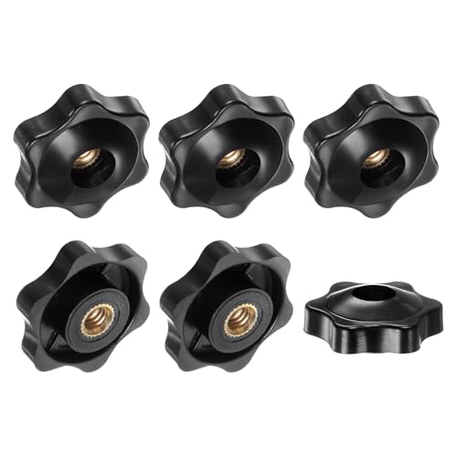 M METERXITY 6-Pack 6 Star Knobs, 1/4
