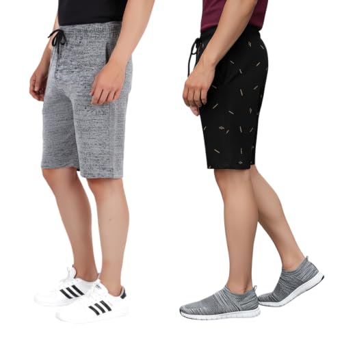 Image of GUIDE Men's Regular Fit Printed Cotton Shorts