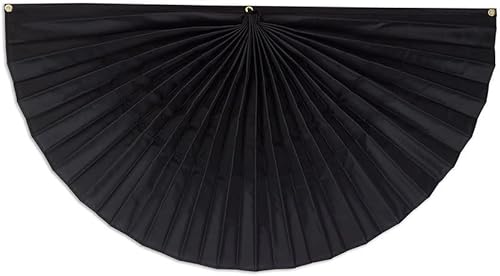 Decoraciones funerarias de luto con banderines negros. Hecho en Estados Unidos por Old Glory Bunting. Banderines de bandera conmemorativa negra para