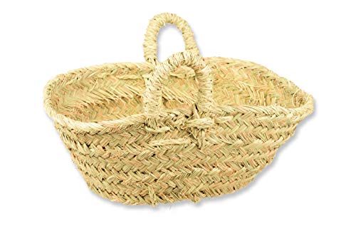 HERSIG - Capazo de Esparto ovalado| Capazo Leñero Interior - 48x34x23cm (Medidas aproximadas)