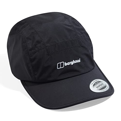 Berghaus Gorro de chapéu padrão ajustável, inflexão impermeável preto/preto, tamanho único