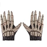 Skeleton Gloves Halloween Costume Party Cosplay Gloves Full Finger Mummy Ghost Gloves Mittens Skeleton Costumes Accessory Bone Gloves Claws Skull Gloves Party Favors Props