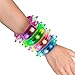 Soft Spiked Light Up Bracelets with Flashing Blinking LED Lights (Set of 12)