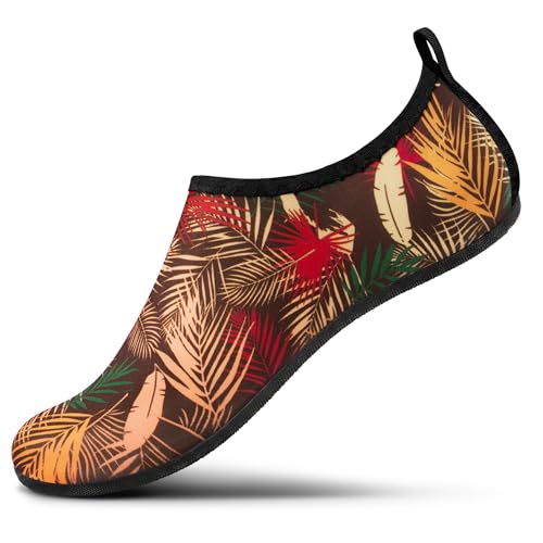 Image of SEEKWAY Water Shoes Women Men Adult Quick-Dry Aqua Socks Barefoot Non Slip for Beach Swim River Pool Lake surf Black SK002(U)