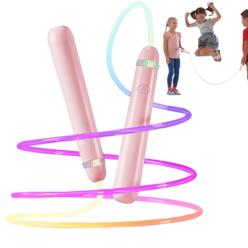 Cuerda de saltar con luz LED, cuerda intermitente que cambia de color, juguete deportivo ajustable luminoso para niños y niñas, ideal para actividades de fitness en interiores y exteriores
