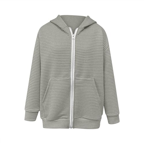 Big Kids' Plus Size Hooded Sweatshirts Fall Fashion Casual Loose Sweatshirt For Girls Athletic Full-Zip Pullover3