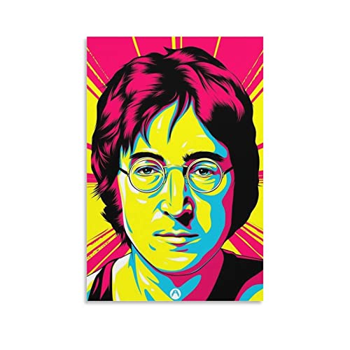 John Lennon Poster pour décoration murale, impression sur toile pour maison, salle de bain, chambre, bureau, salon… - Les Beatles, Paul McCartney, John Lennon, RIngo Starr, George Harrison John Lennon Poster pour décoration murale, impression sur toile pour maison, salle de bain, chambre, bureau, salon…