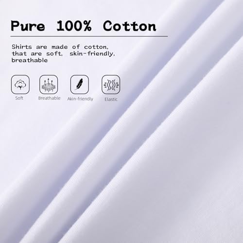 2-Pack Kids Cotton T-Shirts Short Sleeve Basic Tops for Toddlers Boys and Girls2