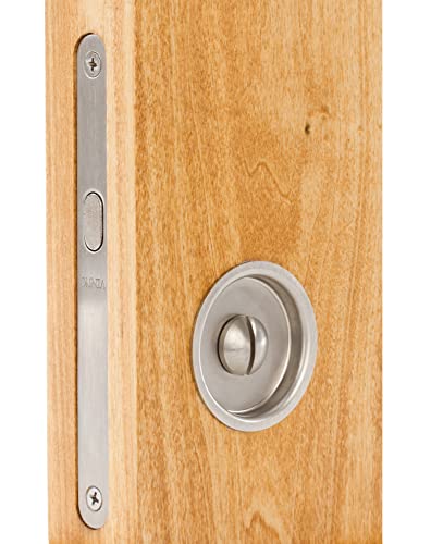 Omnia 3910 Mortise Lock for Wood Pocket Doors, Brushed Stainless Steel - Image 4