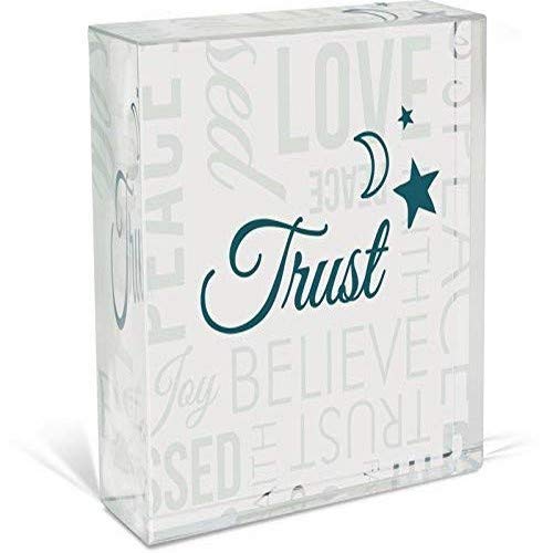 Angelstar Trust Glass Décor Plaque, 3 Inch, 11265 #TOP3
