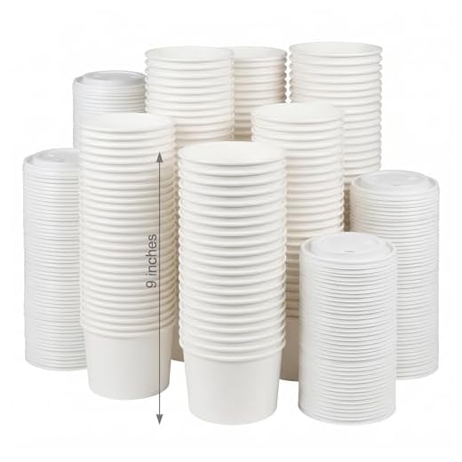 DHG PROFESSIONAL 250 Sets White Paper Food Containers With Vented Lids, To Go Hot Soup Bowls, Disposable Ice Cream Cups (16oz)