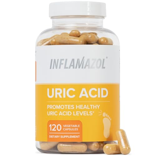 Inflamazol Uric Acid Cleanse – Premium Uric Acid Flush with Tart Cherry, Turmeric & Celery Seed for Joint & Uric Acid Support – Joint Supplements for Men & Women – 120 Capsules